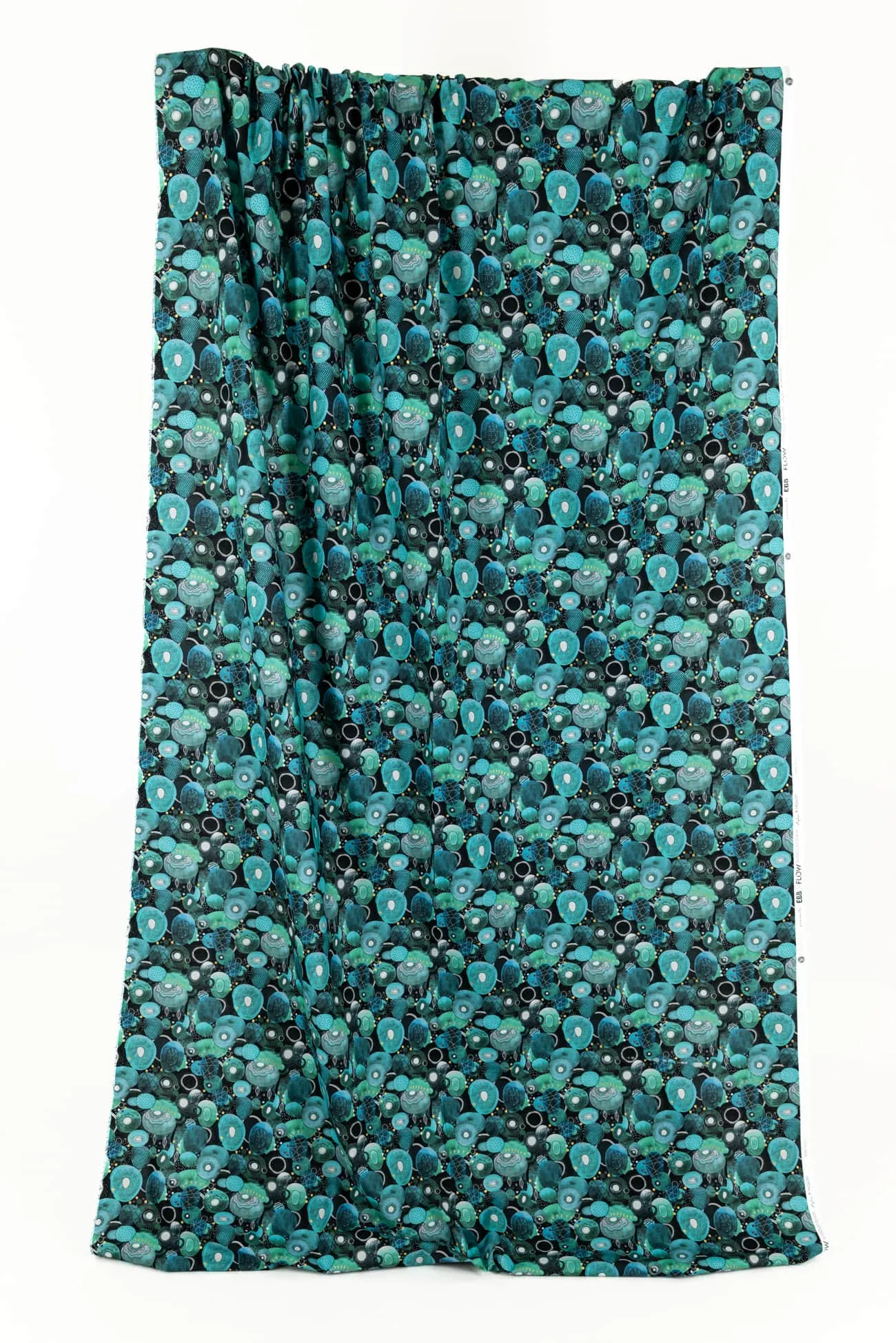 Turquoise Bonanza Cotton Woven - END CUT