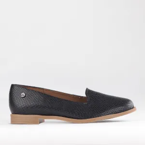 Wider Fit Slipper Cut Flat in Black - 12468