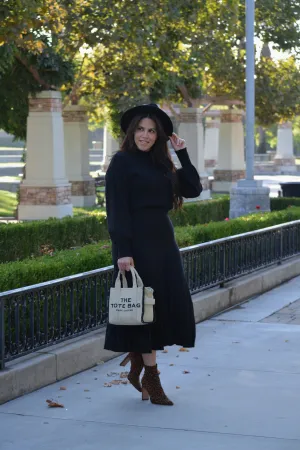 Winona Black Knit Skirt Set