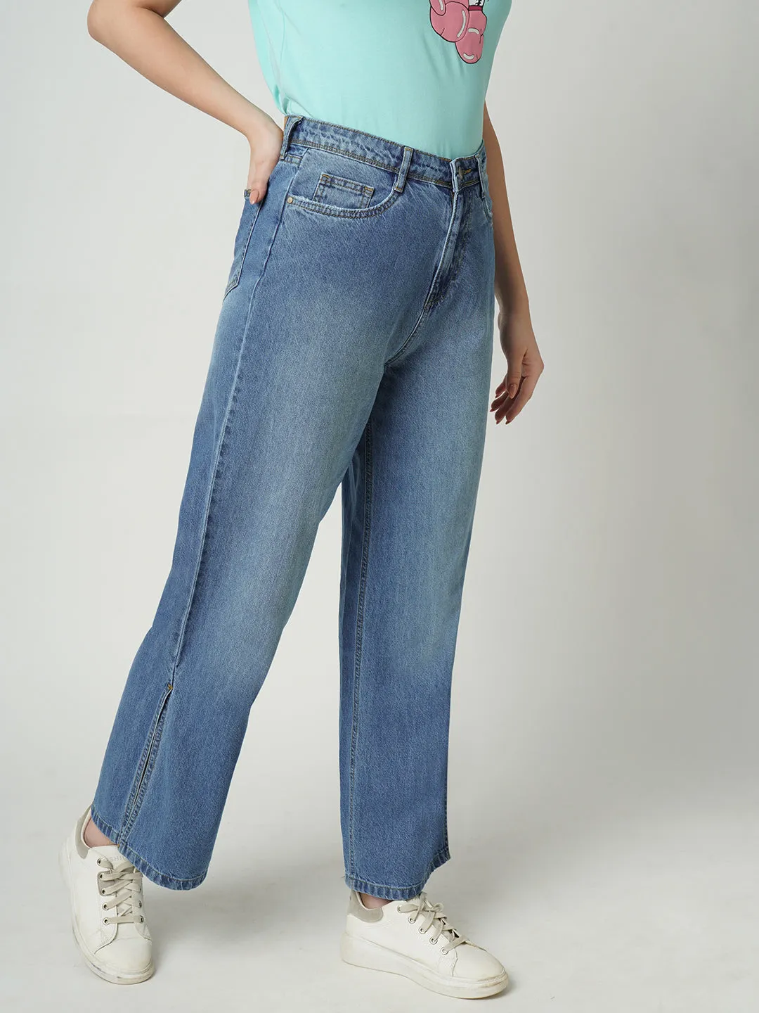 Women High-Rise Wide Leg Jeans