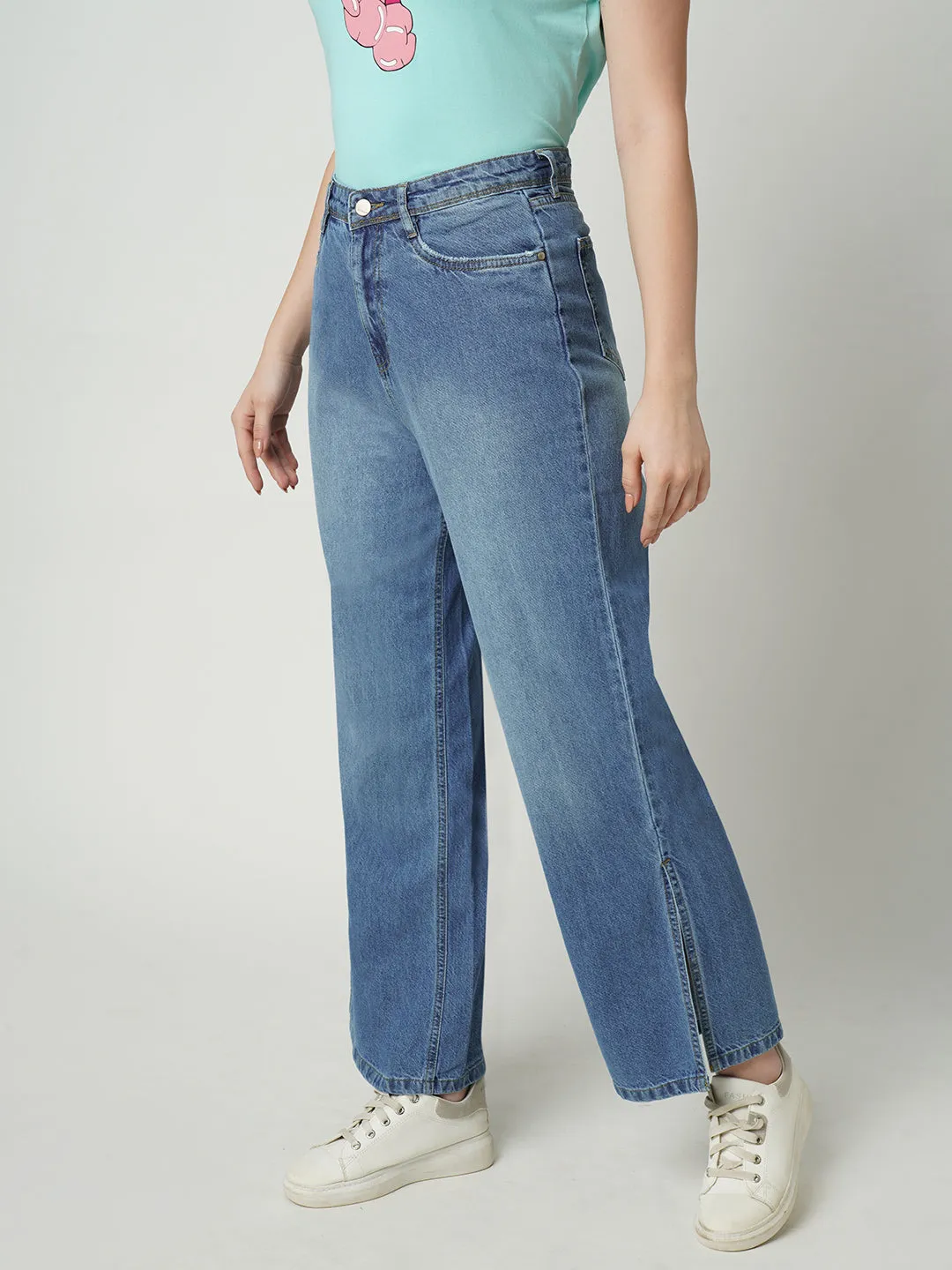 Women High-Rise Wide Leg Jeans