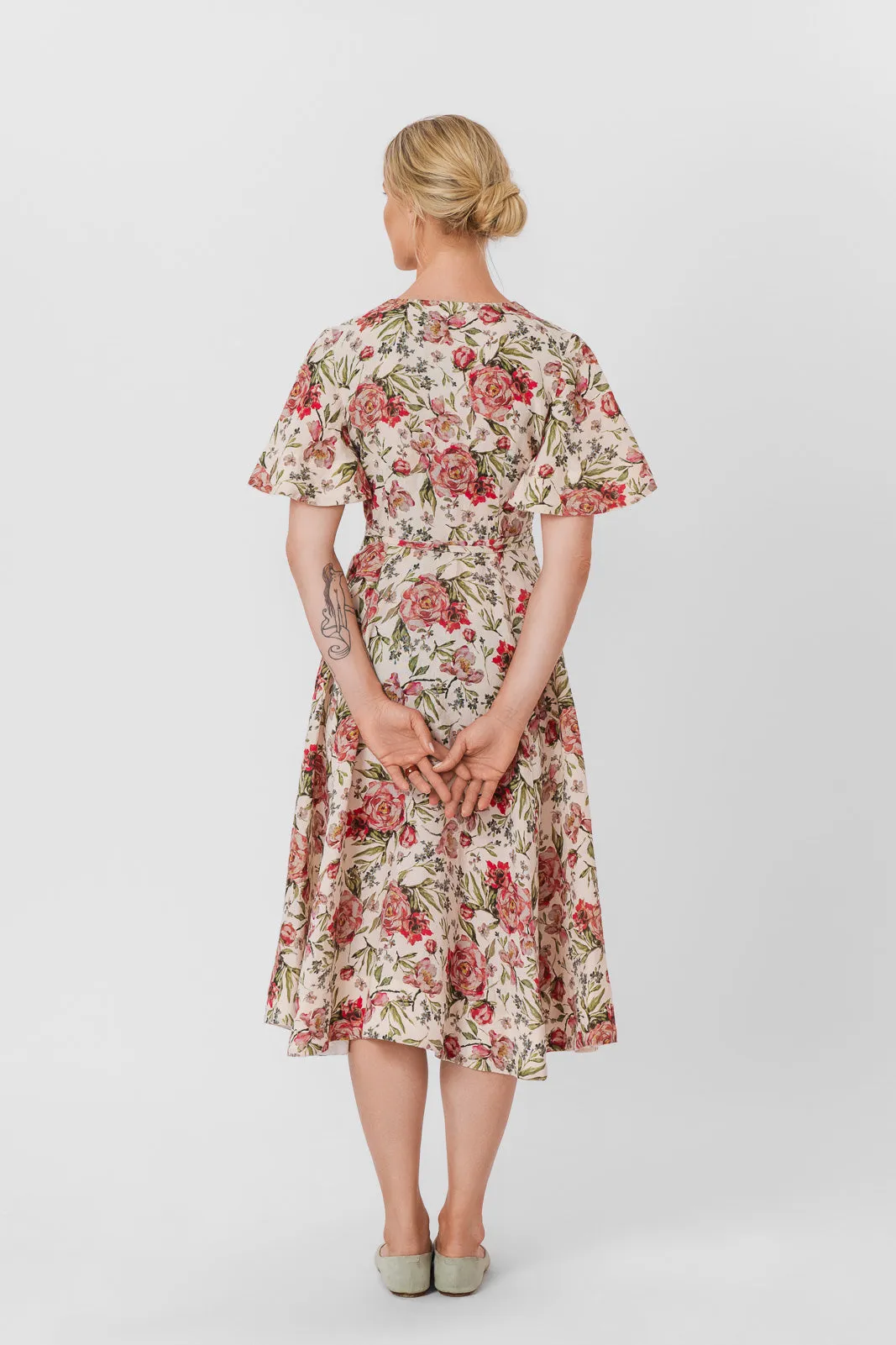 Wrap Dress, Butterfly Sleeve