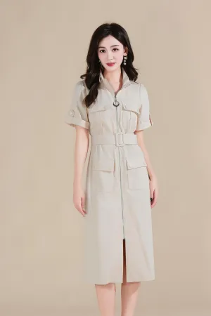 Ziri Trench Midi Dress